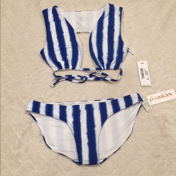 Frankies Bikinis Shea Set plunging top & classic - Picture 4 of 8